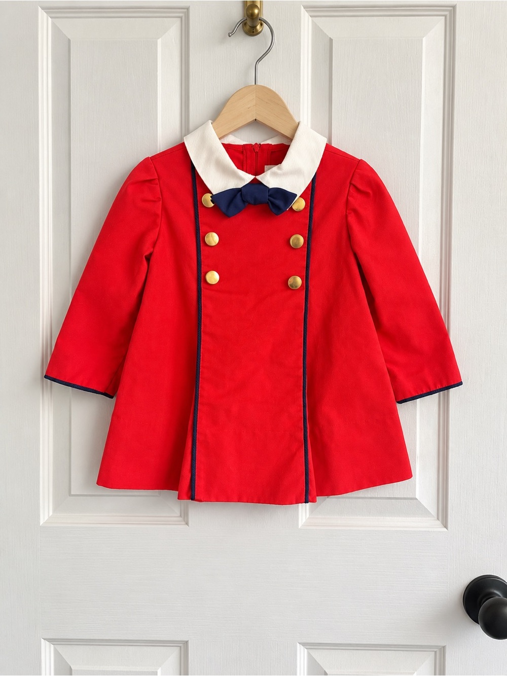 Vintage Florence Eiseman 2T Red Nautical Sailor Holiday Dress